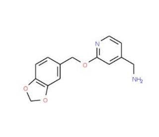 [2-(2H-1,3-benzodioxol-5-ylmethoxy)pyridin-4-yl]methanamine - chemical structure image