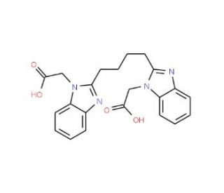 2,2&prime;-(2,2&prime;-(Butane-1,4-diyl)bis(1H-benzo[d]-imidazole-2,1-diyl))diacetic acid - chemical structure image
