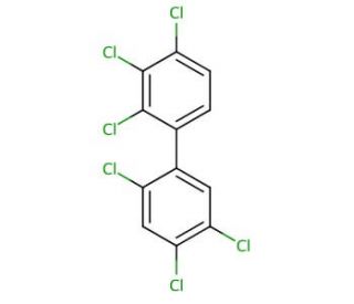 2,2&prime;,3,4,4&prime;,5&prime;-Hexachlorobiphenyl (IUPAC No. 138) (CAS 35065-28-2) - chemical structure image