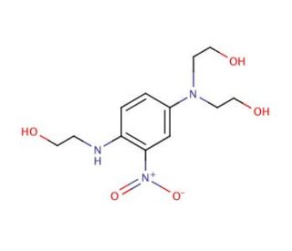 2,2&prime;-[4-(2-Hydroxyethylamino)-3-nitrophenylimino]diethanol (CAS 33229-34-4) - chemical structure image
