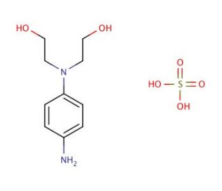 2,2&prime;-((4-Aminophenyl)azanediyl)diethanol sulfate (CAS 54381-16-7) - chemical structure image