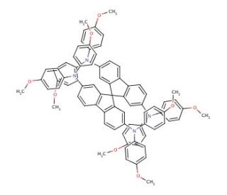 2,2&prime;,7,7&prime;-Tetrakis-(N,N-di-4-methoxyphenylamino)-9,9&prime;-spirobifluorene (CAS 207739-72-8) - chemical structure image