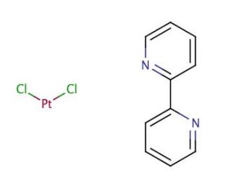 (2,2&prime;-Bipyridine)dichloroplatinum(II) (CAS 13965-31-6) - chemical structure image