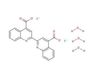 2,2&prime;-Biquinoline-4,4&prime;-dicarboxylic acid dipotassium salt trihydrate (CAS 207124-63-8) - chemical structure image