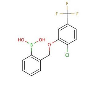 2-((2′-Chloro-5′-(trifluoromethyl)phenoxy)methyl)phenylboronic acid (CAS 849062-11-9) - chemical structure image