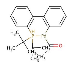 2-(2&prime;-Di-tert-butylphosphine)biphenylpalladium(II) acetate (CAS 577971-19-8) - chemical structure image