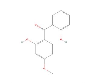 2,2&prime;-Dihydroxy-4-methoxybenzophenone (CAS 131-53-3) - chemical structure image