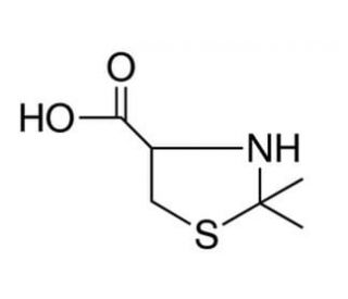 2,2&prime;-Dimethyl-thiazolidine-4-carboxylic acid hydrochloride (CAS 67089-92-3) - chemical structure image