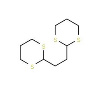 2,2&prime;-Ethylenebis(1,3-dithiane) (CAS 14947-53-6) - chemical structure image