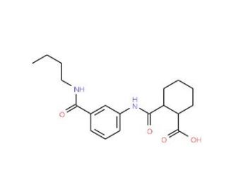 2-({3-[(Butylamino)carbonyl]anilino}carbonyl)-cyclohexanecarboxylic acid - chemical structure image