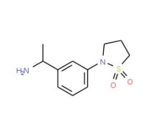 2-[3-(1-aminoethyl)phenyl]-1&lambda;{6},2-thiazolidine-1,1-dione - chemical structure image
