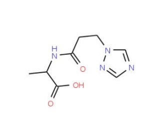 2-[3-(1H-1,2,4-triazol-1-yl)propanamido]propanoic acid - chemical structure image