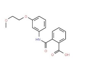2-{[3-(2-Methoxyethoxy)anilino]-carbonyl}benzoicacid - chemical structure image