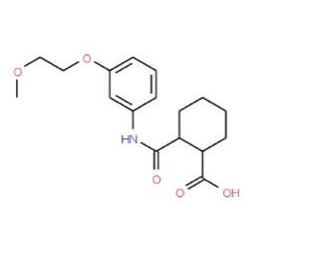 2-{[3-(2-Methoxyethoxy)anilino]-carbonyl}cyclohexanecarboxylic acid - chemical structure image