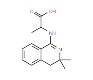 2-(3,3-Dimethyl-3,4-dihydro-isoquinolin-1-yl-amino)-propionic acid (CAS 537049-19-7) - chemical structure image
