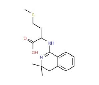 2-(3,3-Dimethyl-3,4-dihydro-isoquinolin-1-ylamino)-4-methylsulfanylbutyric acid - chemical structure image