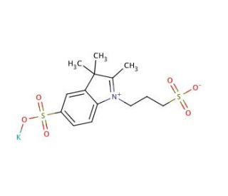 2,3,3-Trimethyl-1-(3-sulfonatopropyl)-indolinium-5-sulfonic Acid, Potassium Salt (CAS 427882-78-8) - chemical structure image