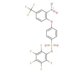 2,3,4,5,6-Pentafluorophenyl 4-[2-nitro-4-(trifluoromethyl)phenoxy]benzenesulfonate - chemical structure image