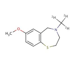 2,3,4,5-Tetrahydro-7-methoxy-4-(methyl-d3)-1,4-benzothiazepine (CAS 1167435-22-4) - chemical structure image