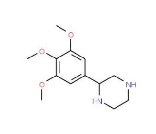 2-(3,4,5-Trimethoxyphenyl)piperazine (CAS 65709-47-9) - chemical structure image