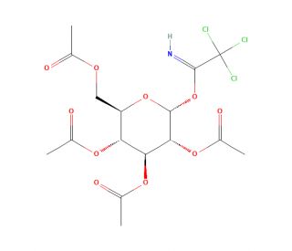 2,3,4,6-Tetra-O-acetyl-a-D-glucopyranosyl trichloroacetimidate (CAS 74808-10-9) - chemical structure image
