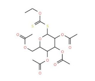 2,3,4,6-Tetra-O-acetyl-&beta;-D-glucopyranosyl Ethylxanthate (CAS 13639-54-8) - chemical structure image