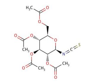2,3,4,6-Tetra-O-acetyl-β-D-glucopyranosyl isothiocyanate (CAS 14152-97-7) - chemical structure image