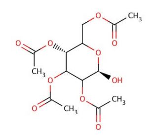 2,3,4,6-Tetra-O-acetyl-D-mannopyranose (CAS 140147-37-1) - chemical structure image