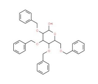 2,3,4,6-Tetra-O-benzyl-a-D-galactopyranose (CAS 4291-69-4) - chemical structure image