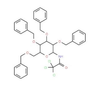 2,3,4,6-Tetra-O-benzyl-D-galactopyranosyl trichloroacetimidate (CAS 132748-02-8) - chemical structure image