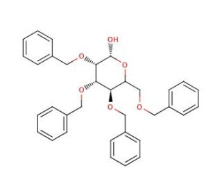 2,3,4,6-Tetra-O-benzyl-D-glucopyranose (CAS 4132-28-9) - chemical structure image