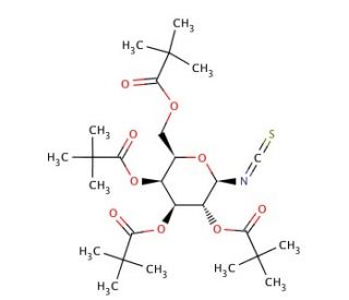 2,3,4,6-Tetra-O-pivaloyl-&beta;-D-galactopyranosyl isothiocyanate (CAS 147948-52-5) - chemical structure image