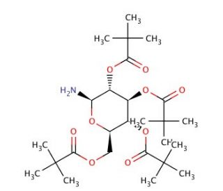 2,3,4,6-Tetra-O-pivaloyl-&beta;-D-galactopyranosylamine (CAS 108342-87-6) - chemical structure image