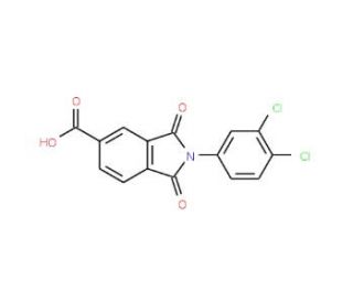 2-(3,4-Dichloro-phenyl)-1,3-dioxo-2,3-dihydro-1H-isoindole-5-carboxylic acid - chemical structure image