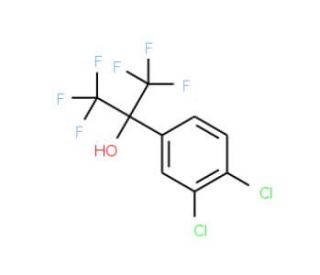 2-(3,4-Dichlorophenyl)-1,1,1,3,3,3-hexafluoro-propan-2-ol (CAS 65072-48-2) - chemical structure image