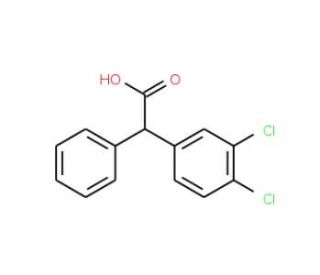 2-(3,4-Dichlorophenyl)-2-phenylacetic acid (CAS 88875-60-9) - chemical structure image