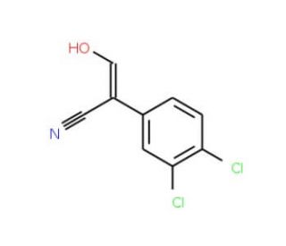2-(3,4-Dichlorophenyl)-3-hydroxyacrylonitrile (CAS 77186-41-5) - chemical structure image