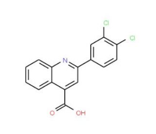 2-(3,4-Dichlorophenyl)-4-quinolinecarboxylic acid (CAS 148887-61-0) - chemical structure image