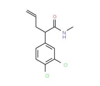 2-(3,4-Dichlorophenyl)pent-4-enoic acid n-methylamide (CAS 206997-68-4) - chemical structure image