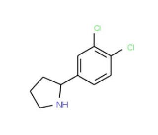 2-(3,4-dichlorophenyl)pyrrolidine (CAS 298690-82-1) - chemical structure image