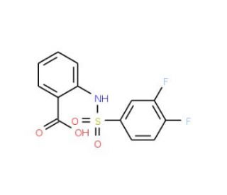 2-(3,4-Difluoro-benzenesulfonylamino)-benzoic acid - chemical structure image