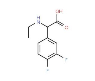 2-(3,4-difluorophenyl)-2-(ethylamino)acetic acid - chemical structure image