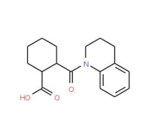 2-(3,4-Dihydro-2H-quinoline-1-carbonyl)-cyclohexanecarboxylic acid - chemical structure image