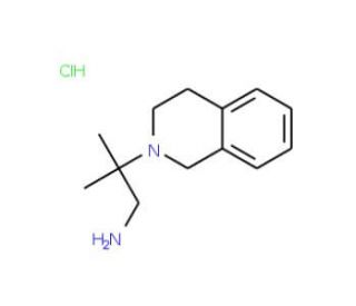 2-(3,4-dihydroisoquinolin-2(1H)-yl)-2-methylpropan-1-amine hydrochloride - chemical structure image