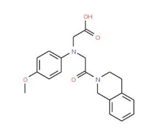 [[2-(3,4-Dihydroisoquinolin-2(1H)-yl)-2-oxoethyl]-(4-methoxyphenyl)amino]acetic acid - chemical structure image