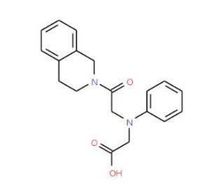 [[2-(3,4-Dihydroisoquinolin-2(1H)-yl)-2-oxoethyl]-(phenyl)amino]acetic acid - chemical structure image