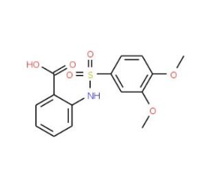 2-(3,4-Dimethoxy-benzenesulfonylamino)-benzoic acid - chemical structure image