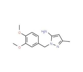 2-(3,4-Dimethoxy-benzyl)-5-methyl-2H-pyrazol-3-ylamine - chemical structure image