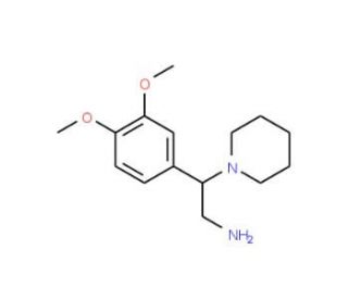 2-(3,4-Dimethoxy-phenyl)-2-piperidin-1-yl-ethylamine - chemical structure image