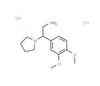 2-(3,4-Dimethoxy-phenyl)-2-pyrrolidin-1-yl-ethylamine dihydrochloride - chemical structure image